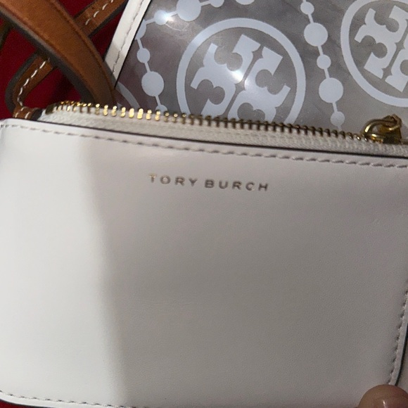Tory Burch Transparent Tote with White and Tan Accents - Picture 2 of 6